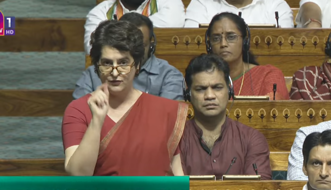 Priyanka Gandhi's reply to Home Minister Amit Shah