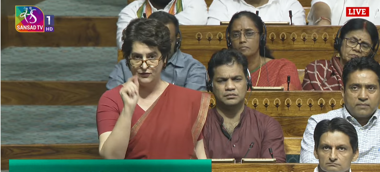 Priyanka Gandhi's reply to Home Minister Amit Shah